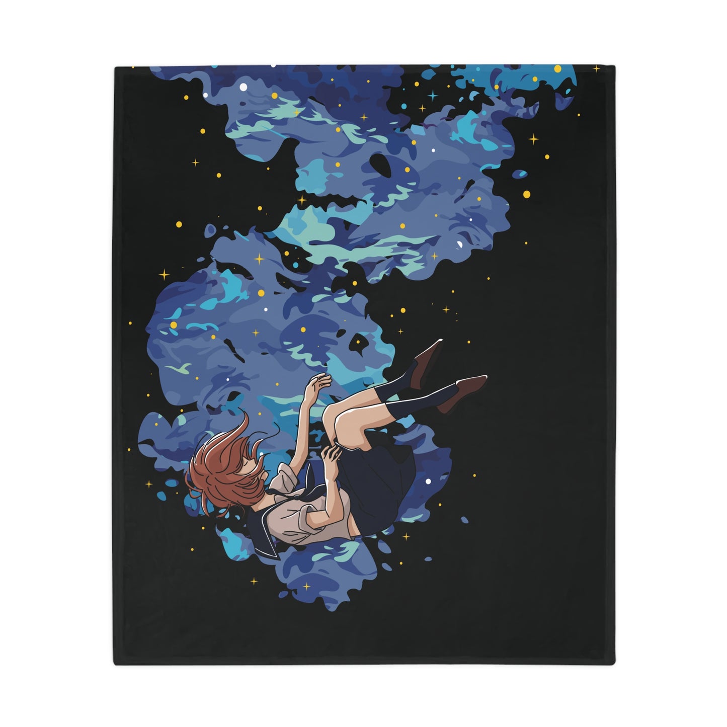 Art Plush Fleece Blanket | The Girl and the Waterfall Moment