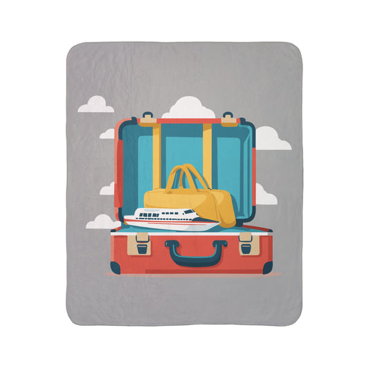Fleece Sherpa Blanket | The Travel Suitcase
