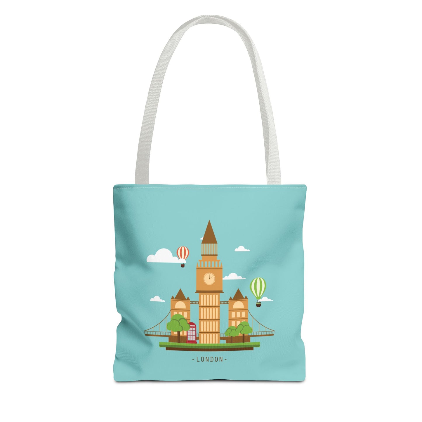 Timeless London Vibes | Artistic Tote Bag Inspired by British Landscape & Classic Clock