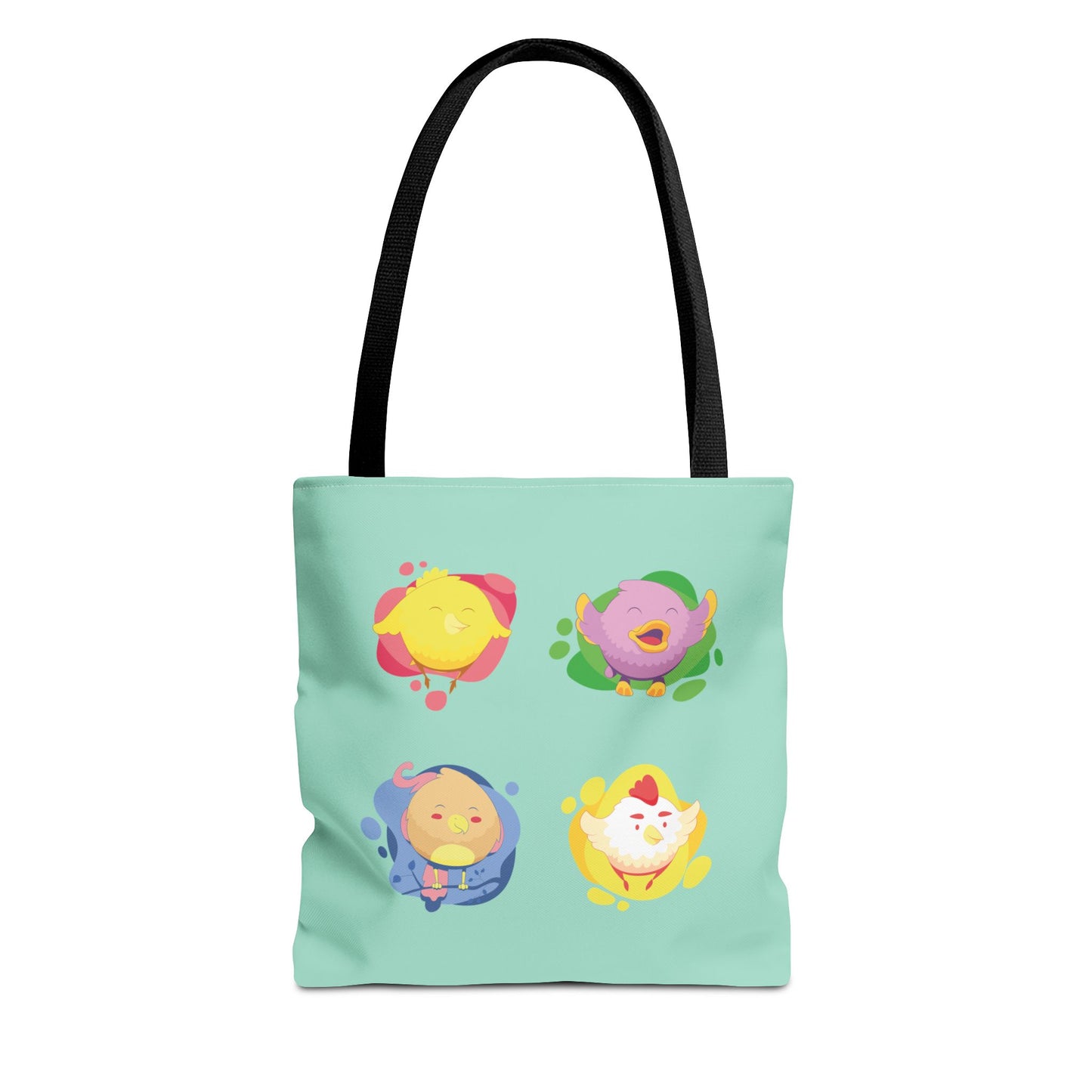 Happy Farm Friends | Cute Chicken & Parrot Tote Bag