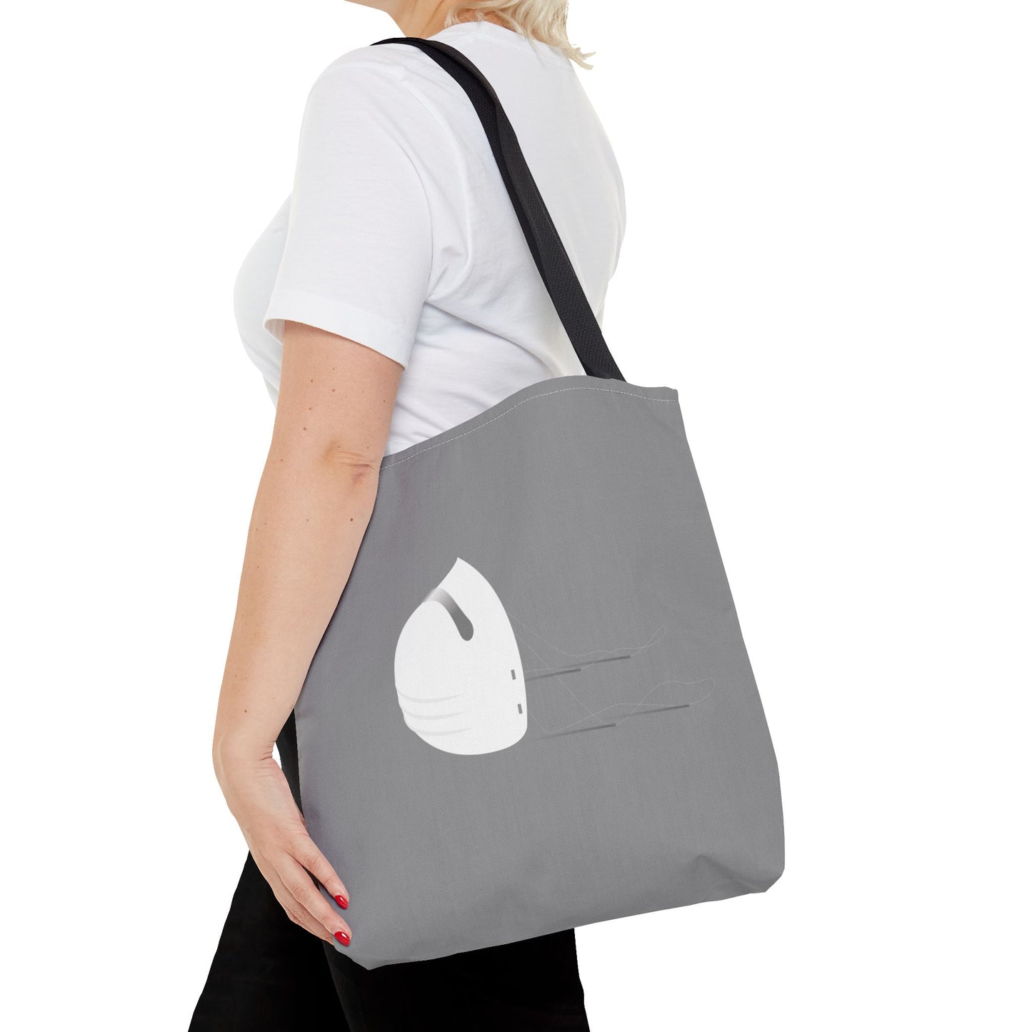 Virus Mask Statement | Artistic Tote Bag with Bold Virus Mask Design