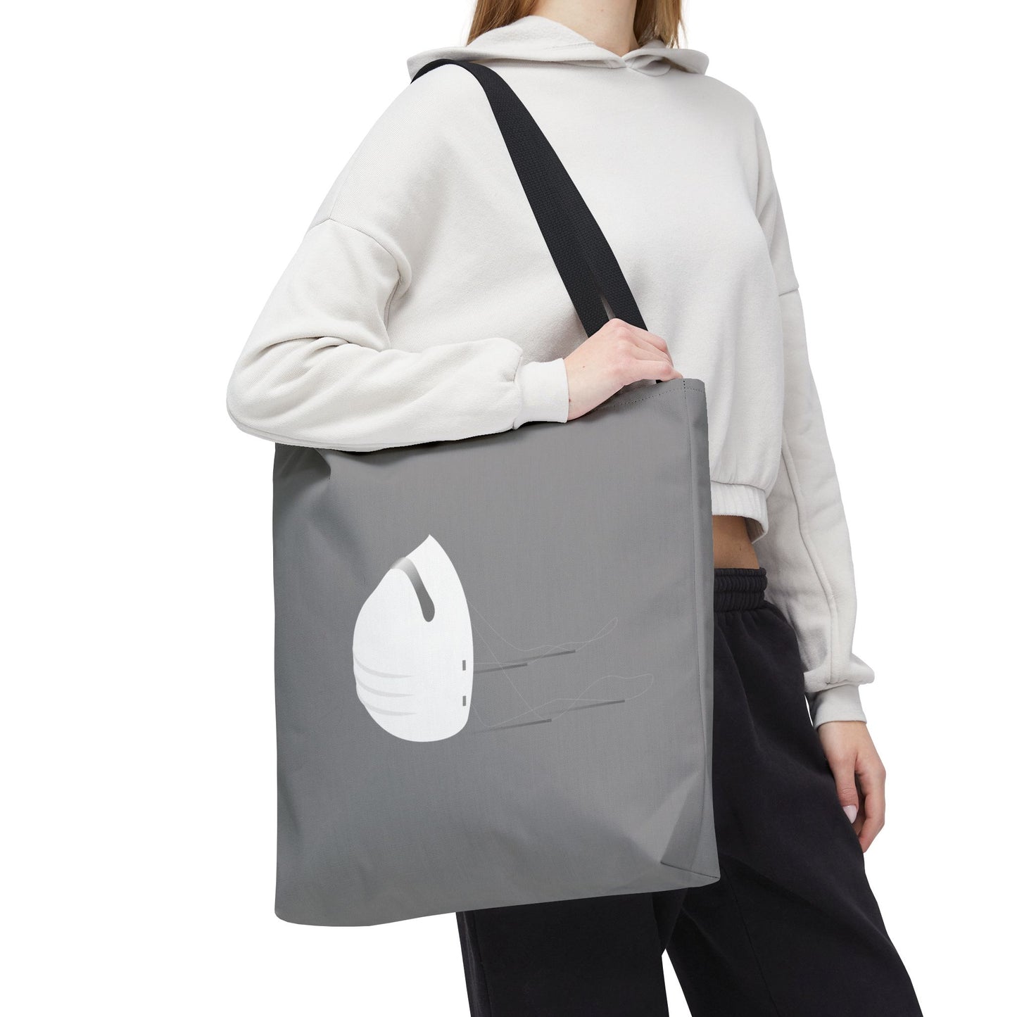 Virus Mask Statement | Artistic Tote Bag with Bold Virus Mask Design