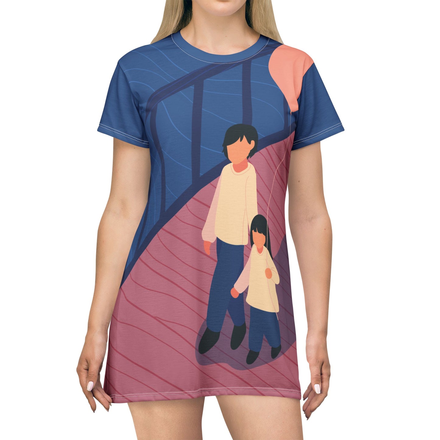 Dreamy Ocean Bridge | The Freedom-Inspired T-Shirt Dress for Beach Lovers