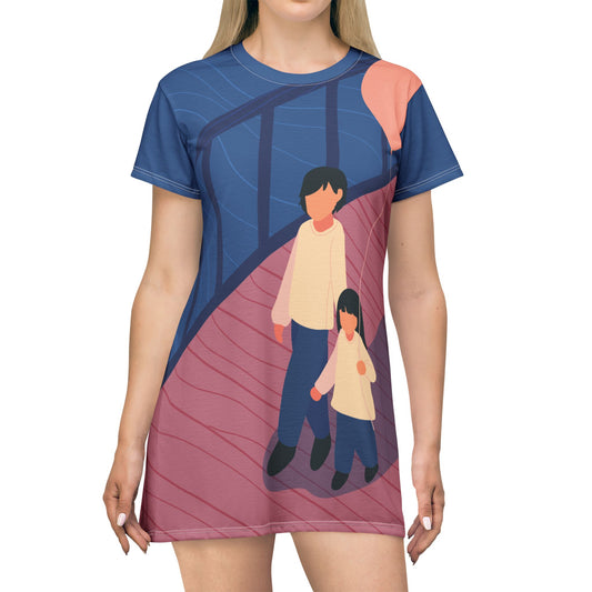 Dreamy Ocean Bridge | The Freedom-Inspired T-Shirt Dress for Beach Lovers