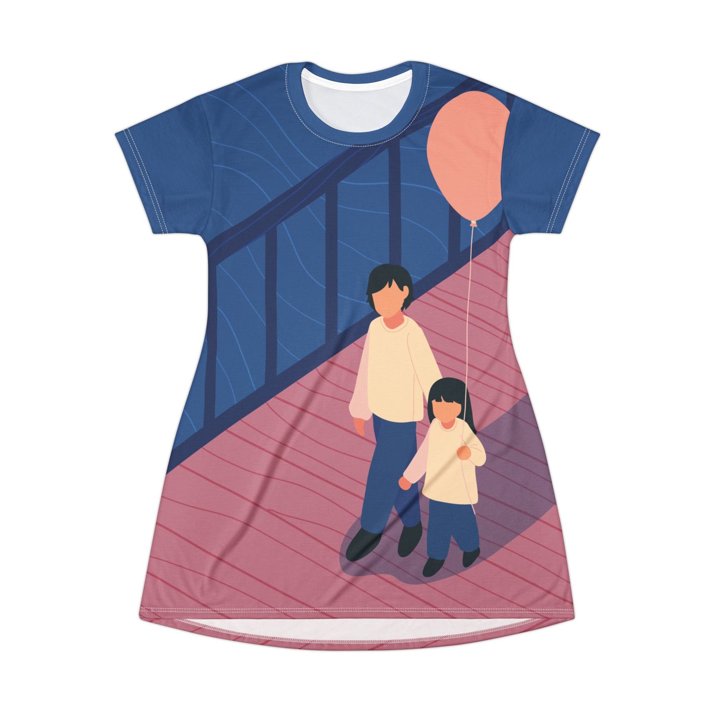 Dreamy Ocean Bridge | The Freedom-Inspired T-Shirt Dress for Beach Lovers