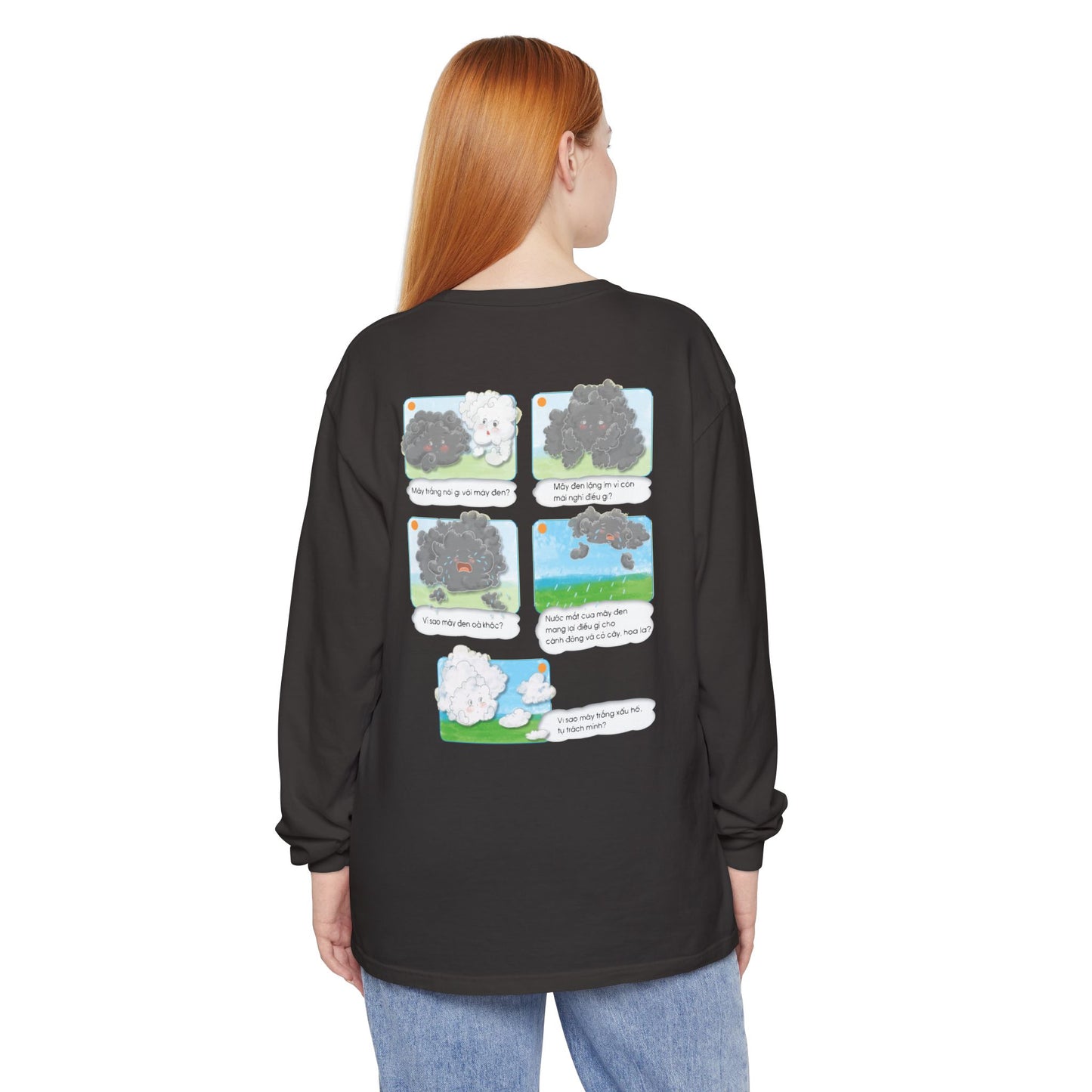 Premium Unisex Garment-Dyed Long Sleeve Tee | A Story of Kind Neighbors