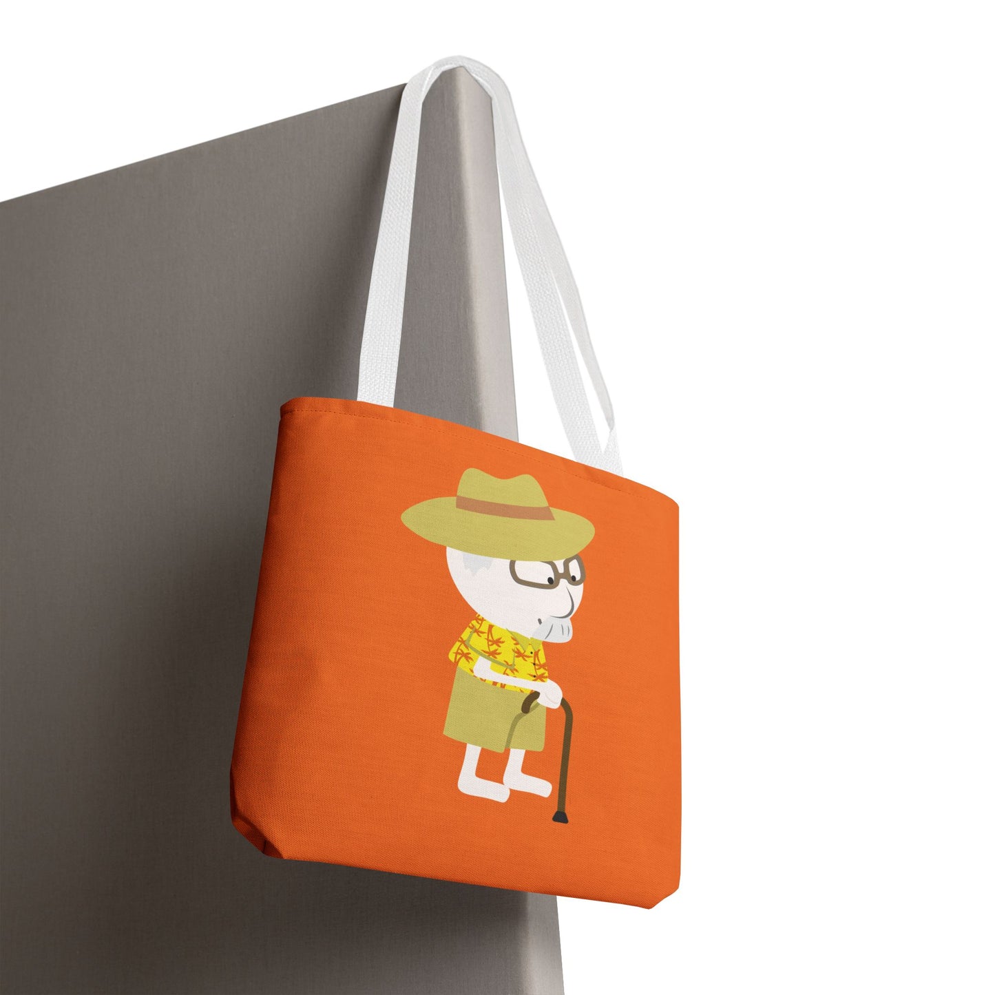 Minimalist Tote Bag | Grandpa with Cane | Artful & Whimsical