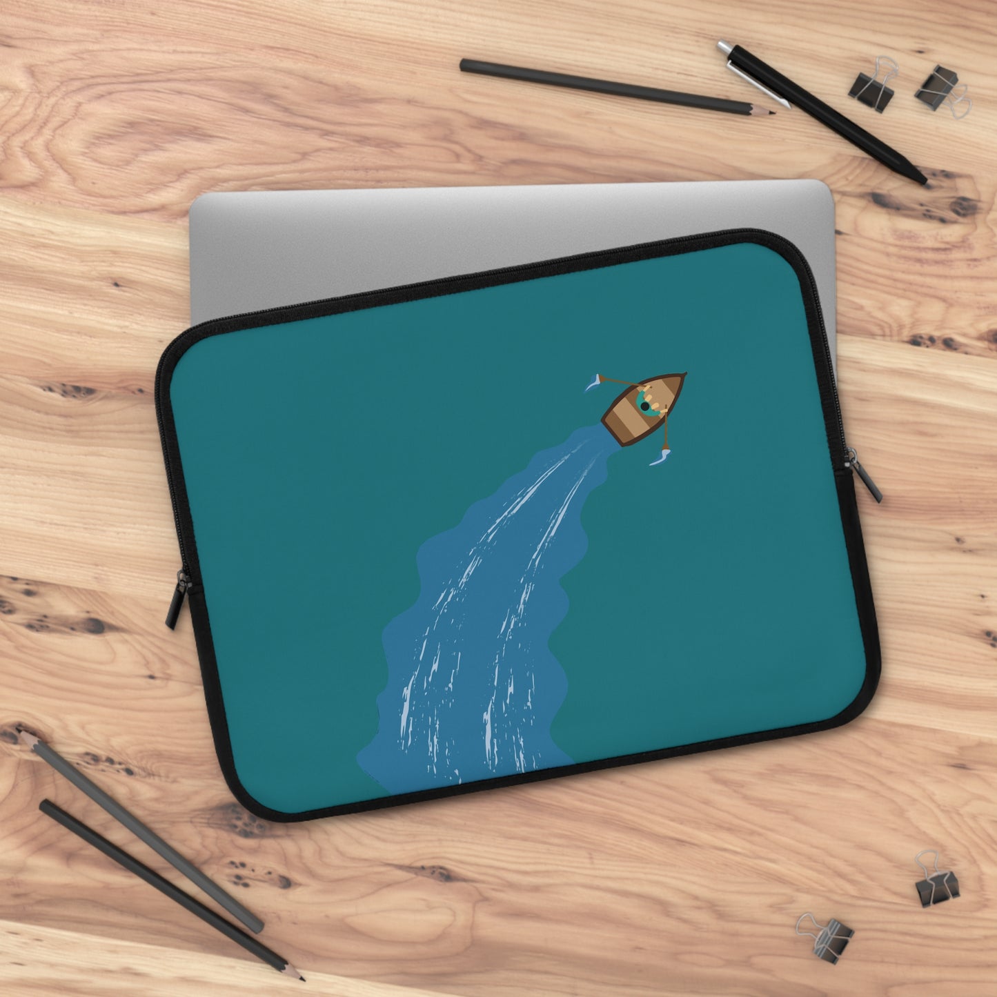 Lake Paddle Escape | Travel-Inspired Kayaking Laptop Sleeve