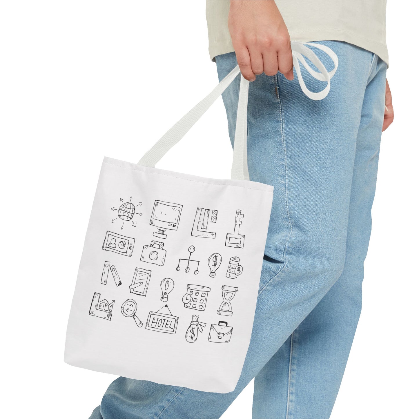 Finance Flow Tote Bag | Modern Financial & Banking Icon Tote