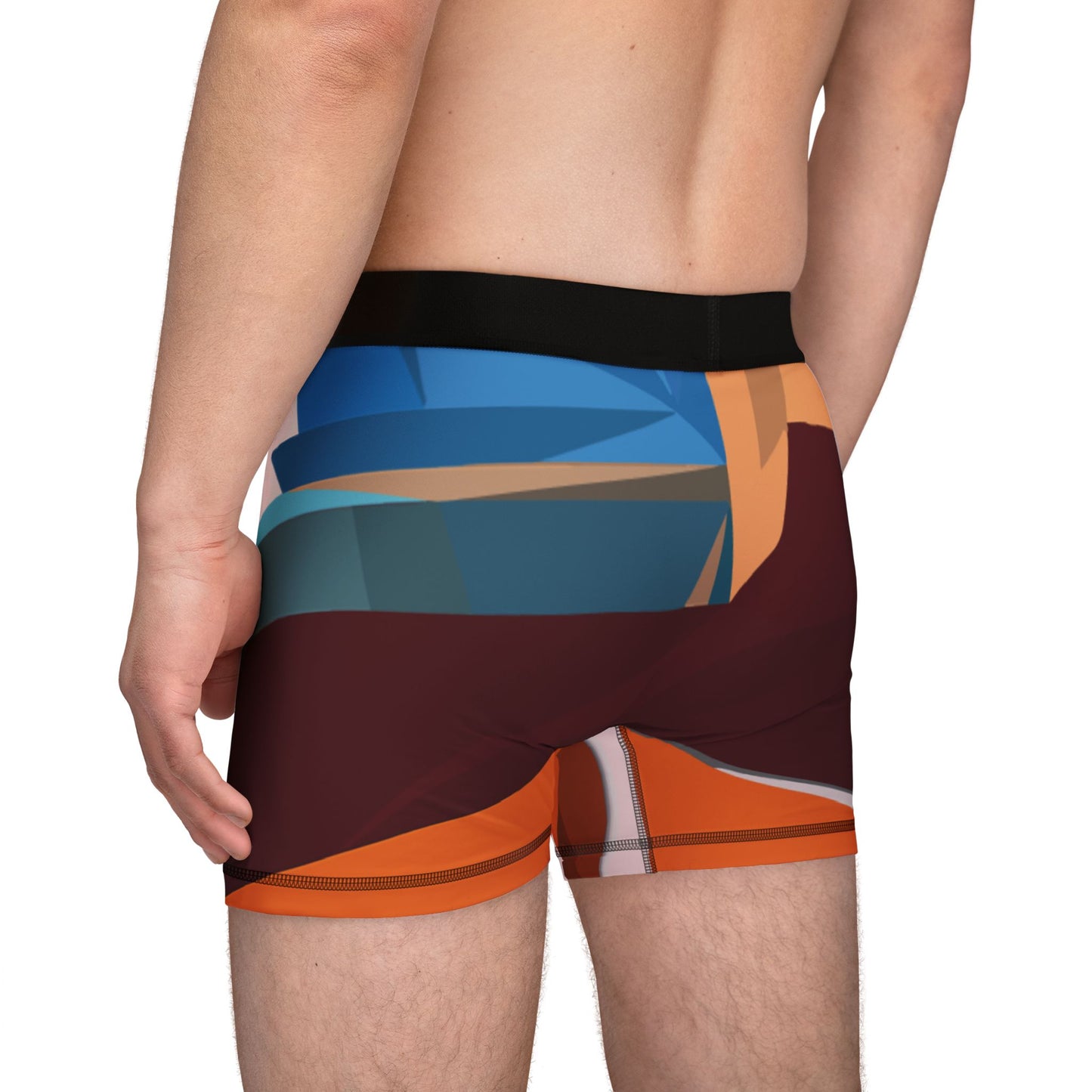 Sailing Geometry Freedom | Men’s Boxer Briefs with Geometric Sailboat Design