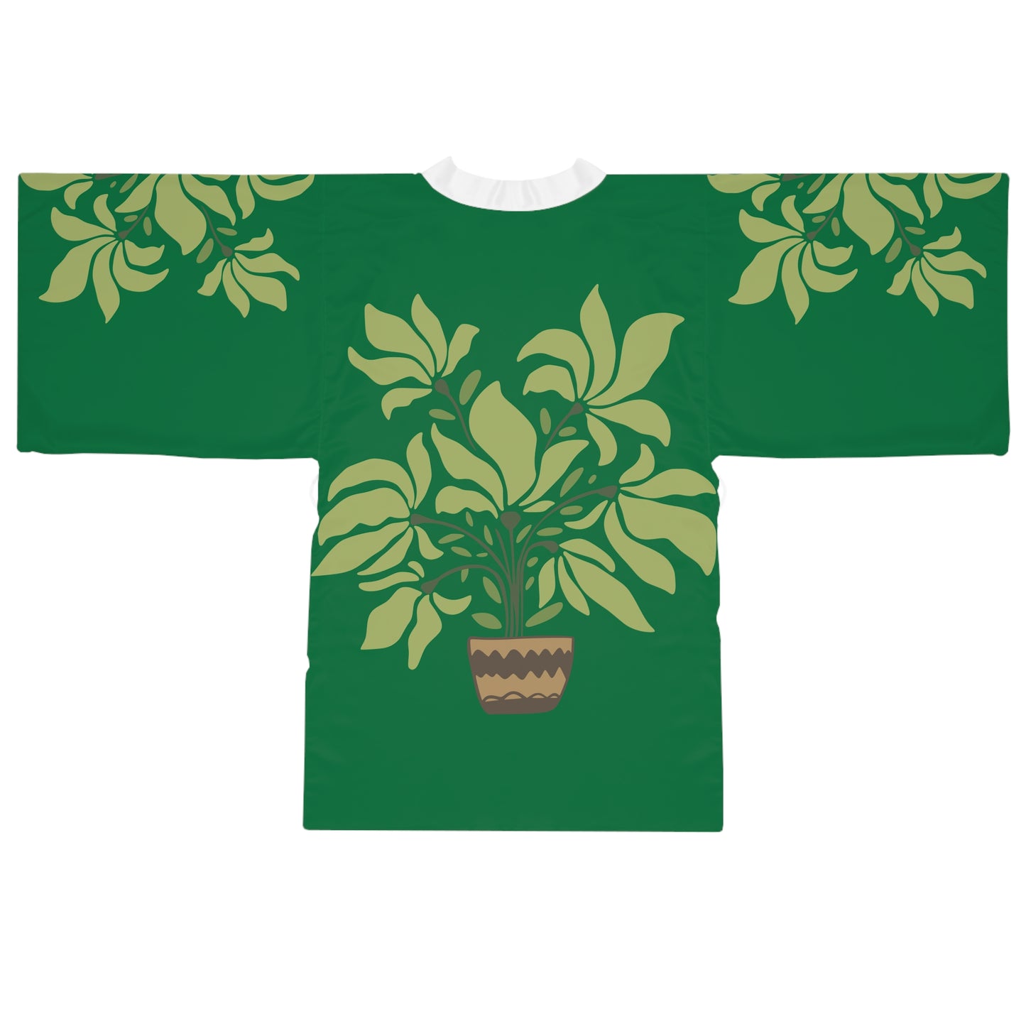 Unisex Long-Sleeve Kimono | Green Serenity