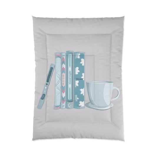 Coffee & Books Comforter | Cozy Warmth, Relaxing Style, Perfect for Chill Bedrooms