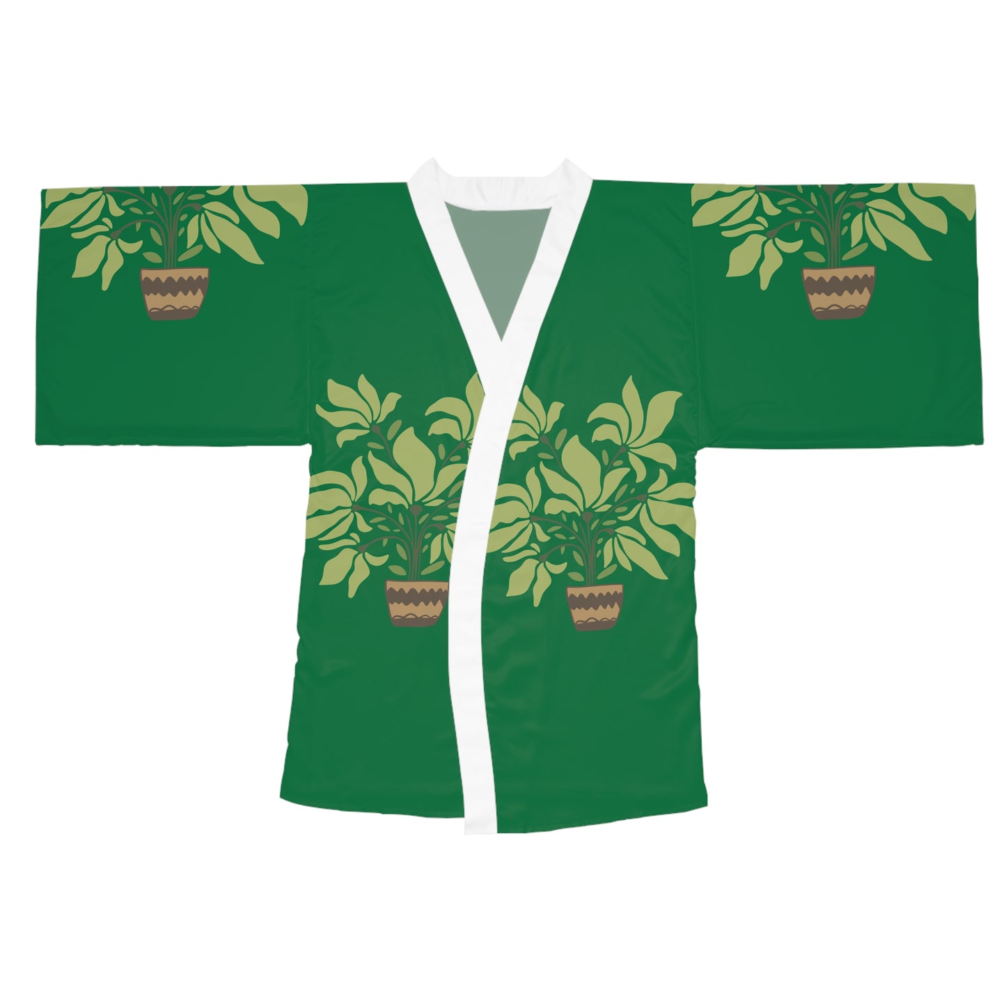 Unisex Long-Sleeve Kimono | Green Serenity