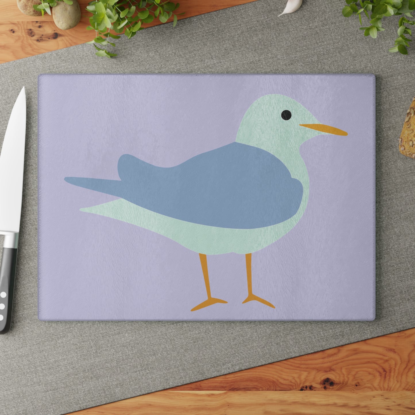 Glass Cutting Board | Moorhen Bird | Elegant & Hygienic