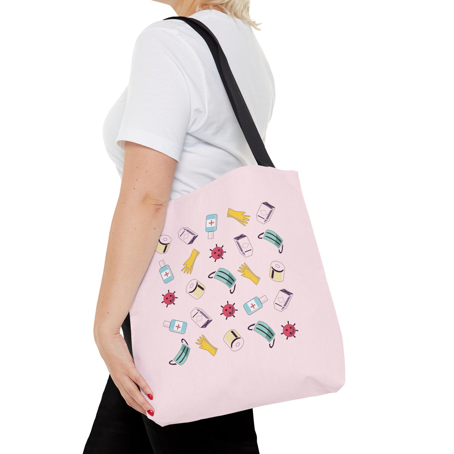 Covid Plan Concept | Artistic Tote Bag with Modern Pandemic-Inspired Design