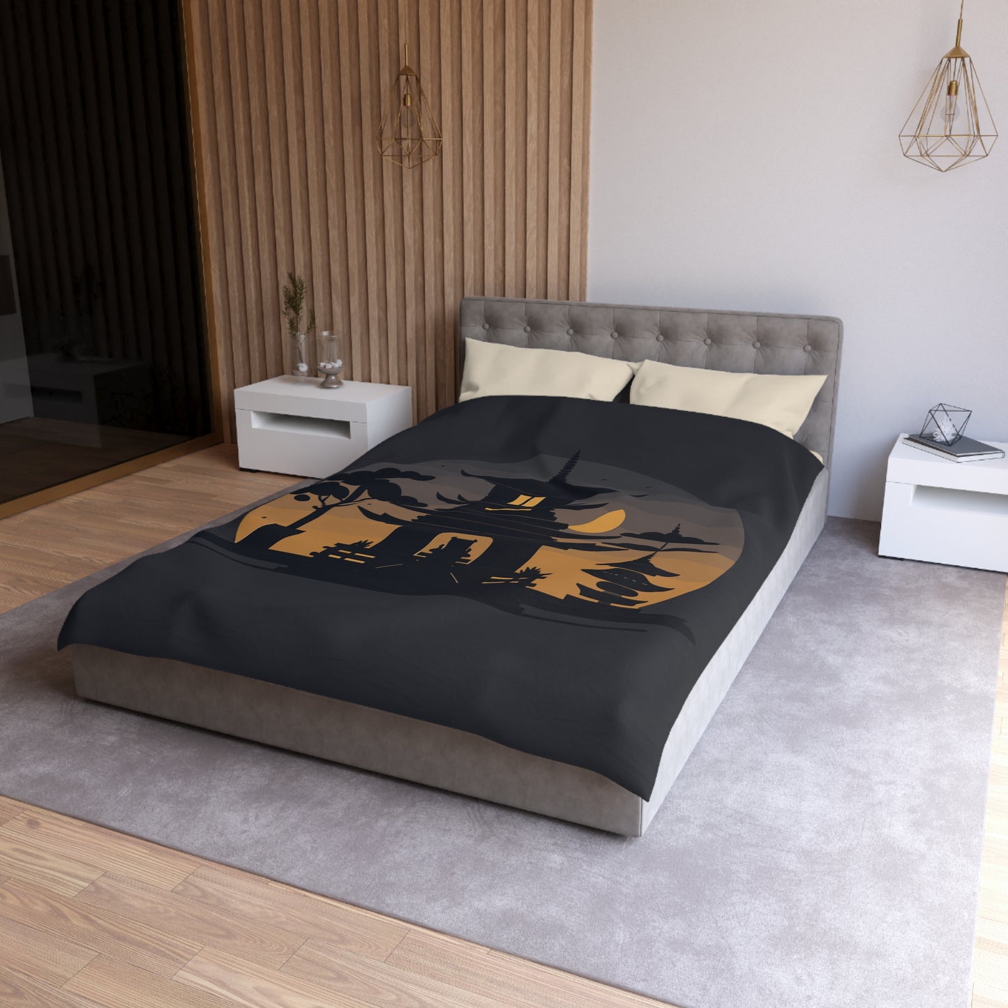 “Tibetan Light” Duvet Cover | A Sanctuary of Calm and Sleep