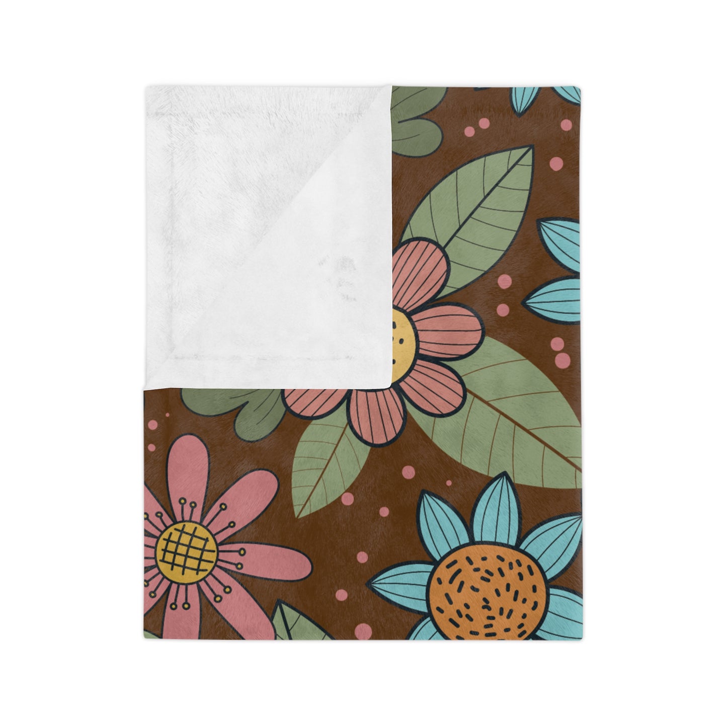 Vintage Fleabane Flower Blanket | Soft Elegance for Your Space