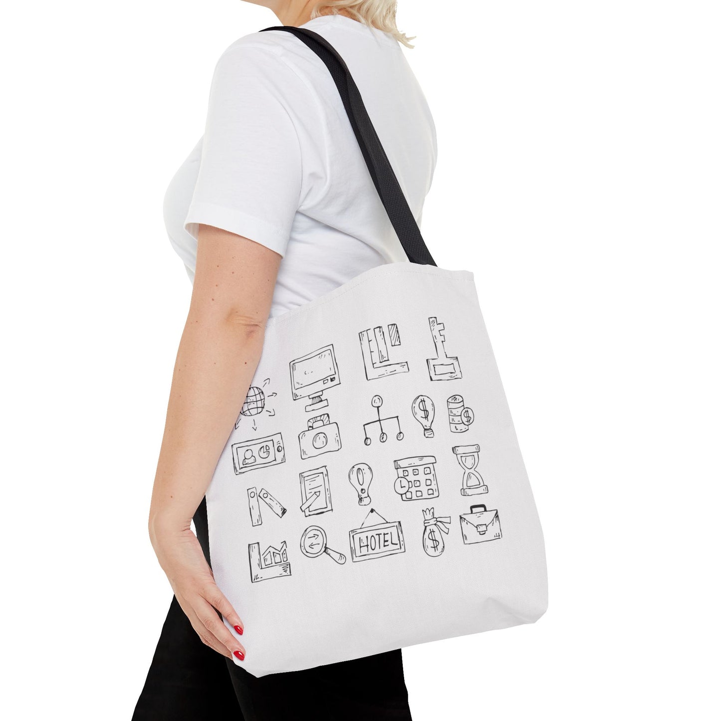 Finance Flow Tote Bag | Modern Financial & Banking Icon Tote