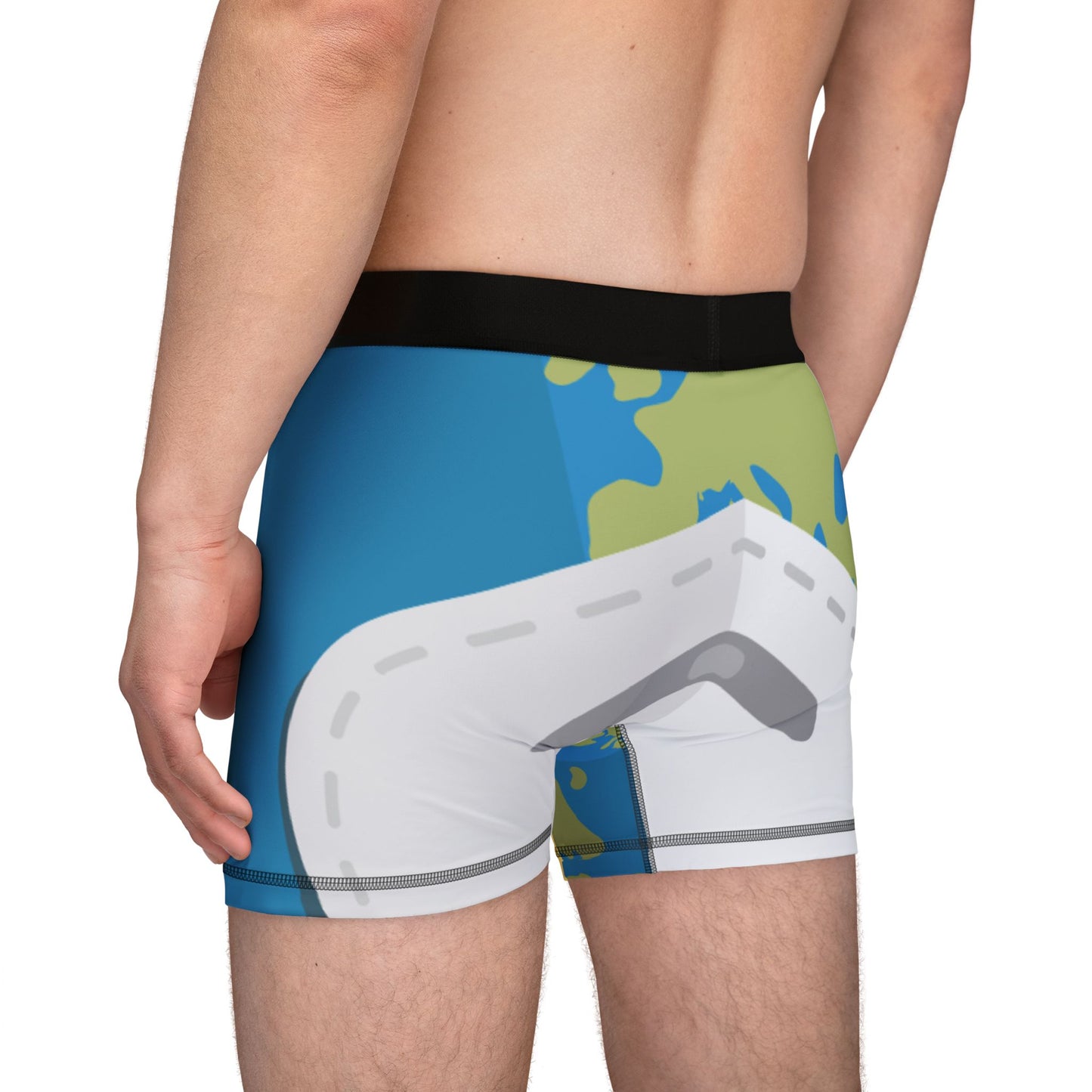 Global Virus Vibes | Men’s All-Over Print Boxers | Fun Chaos From A Tiny World