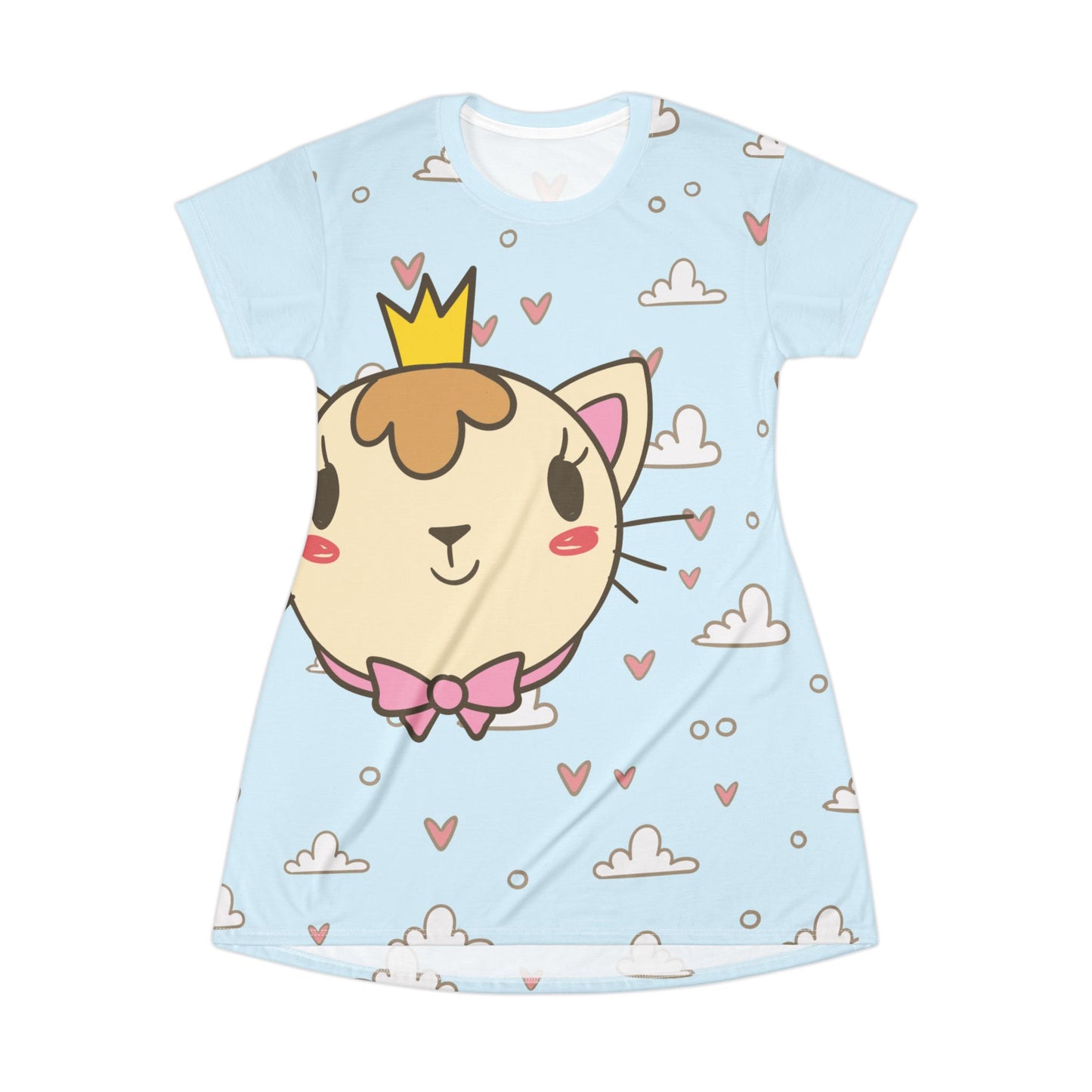 Cute Cat Vibes | Fun T-Shirt Dress for Sweet, Comfy & Playful Style Lovers