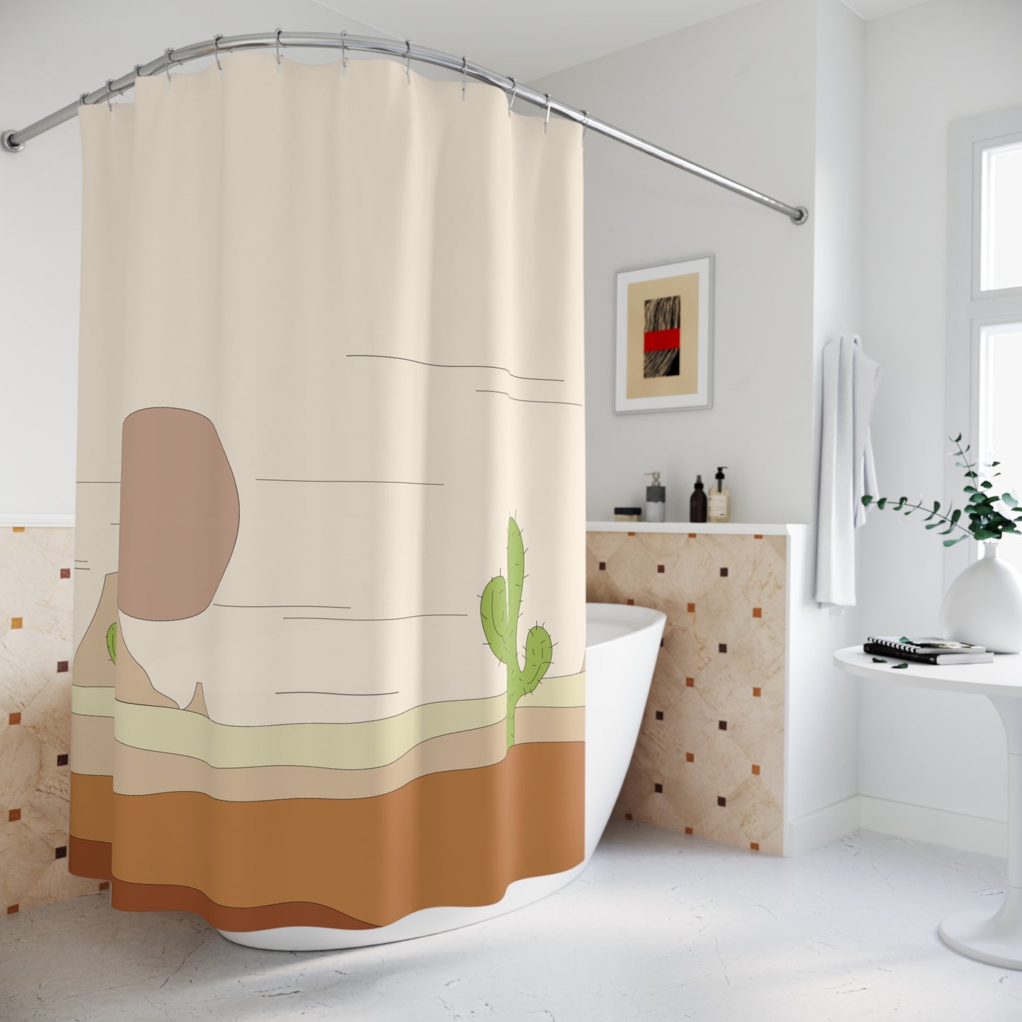 Desert Soul | Cactus & Desert Shower Curtain For A Bold Bathroom Look