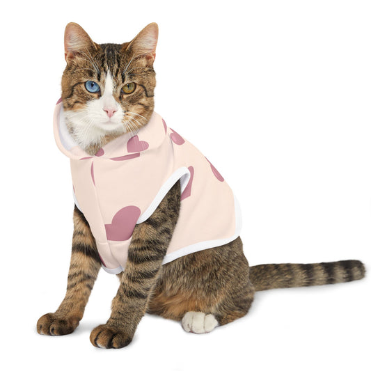 Sweet Heart Vibes | Romantic Heart Pattern Pet Hoodie for Dogs and Cats