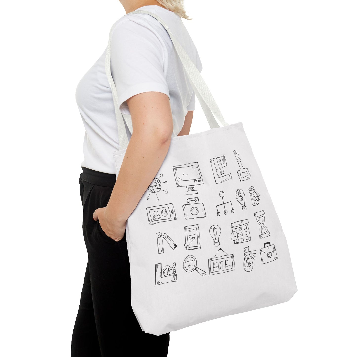 Finance Flow Tote Bag | Modern Financial & Banking Icon Tote