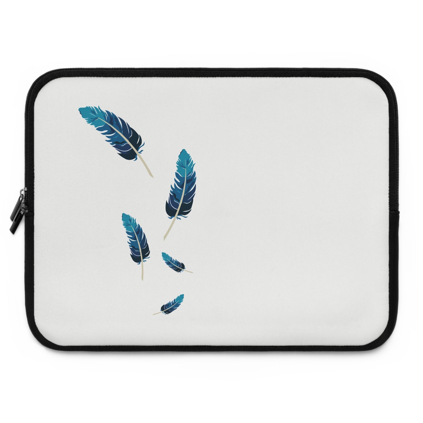 Falling Feather Mood | Artistic Feather Design Laptop Sleeve with Soft Aesthetic