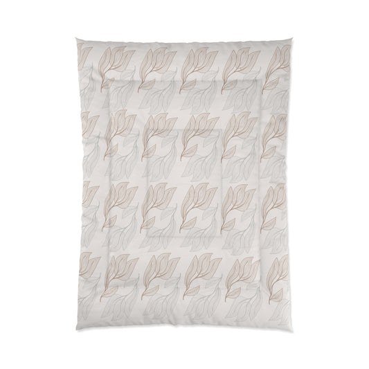 Luxury Canopy Comforter | Abstract Nature Leaf Design