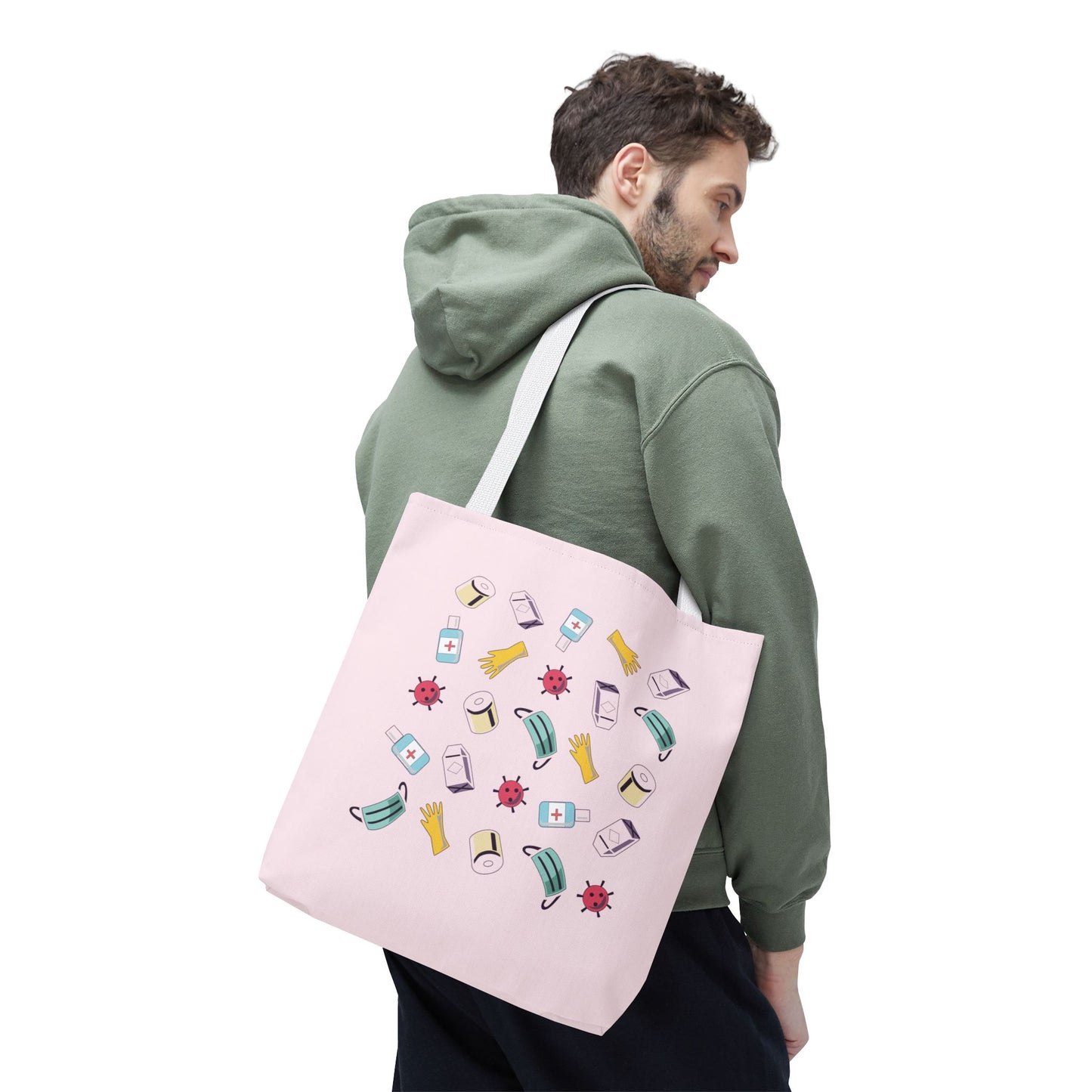 Covid Plan Concept | Artistic Tote Bag with Modern Pandemic-Inspired Design
