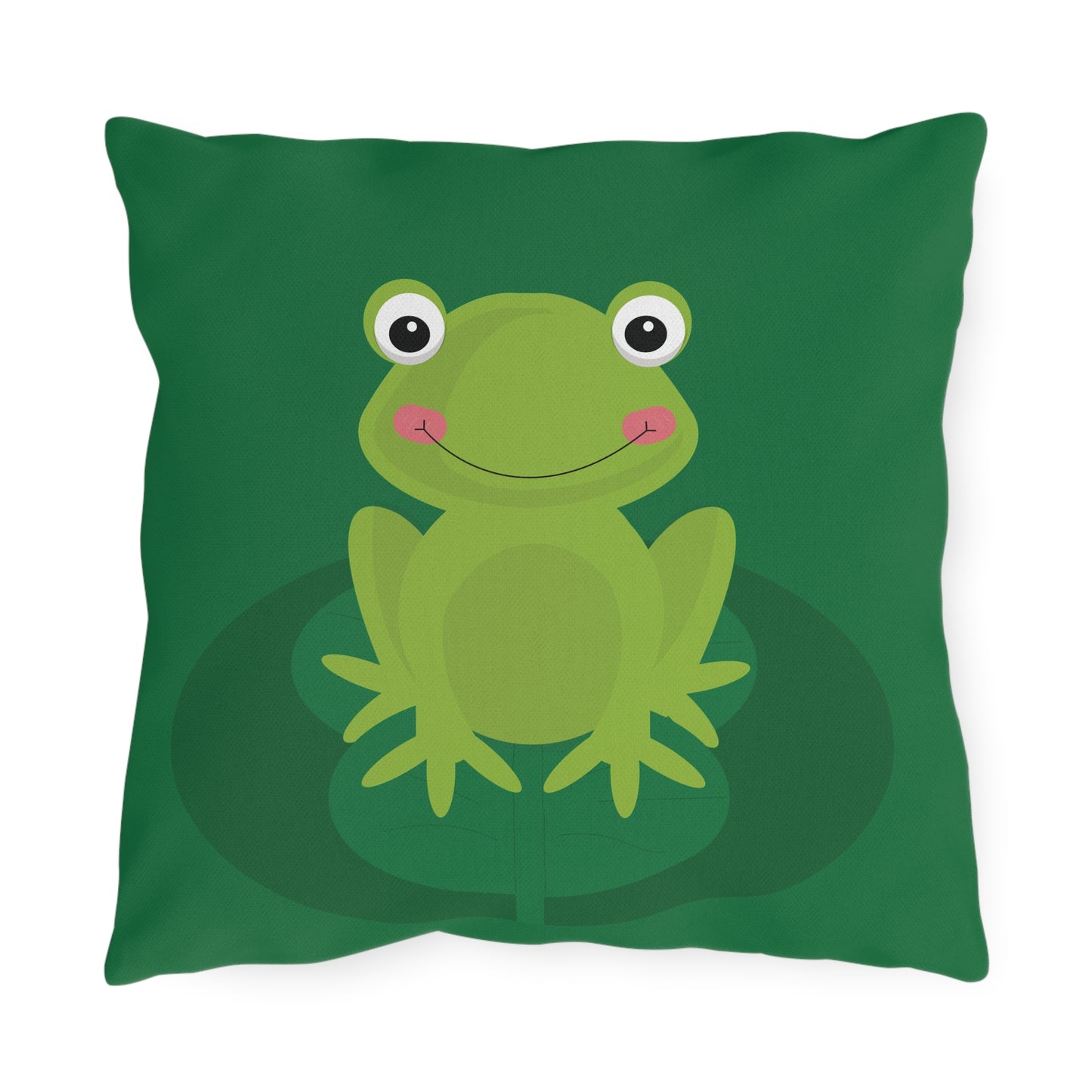 Green Frog Outdoor Pillow | Playful, Cute & Full of Personality