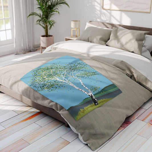 Birch Tree Fleece Blanket | Wrap Yourself in Nature | Cozy Yet Stylish