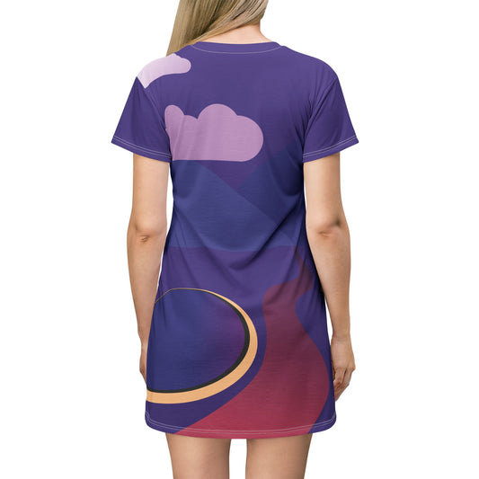 Night Lake T-Shirt Dress | Calm, Cool & Beautiful Like the Midnight Sky