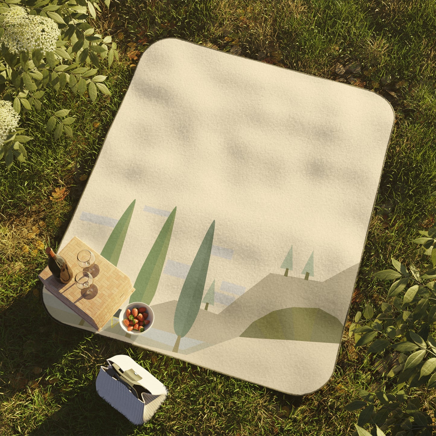 Sunset Cycling Escape | Fun Picnic Blanket for Nature & Adventure Lovers