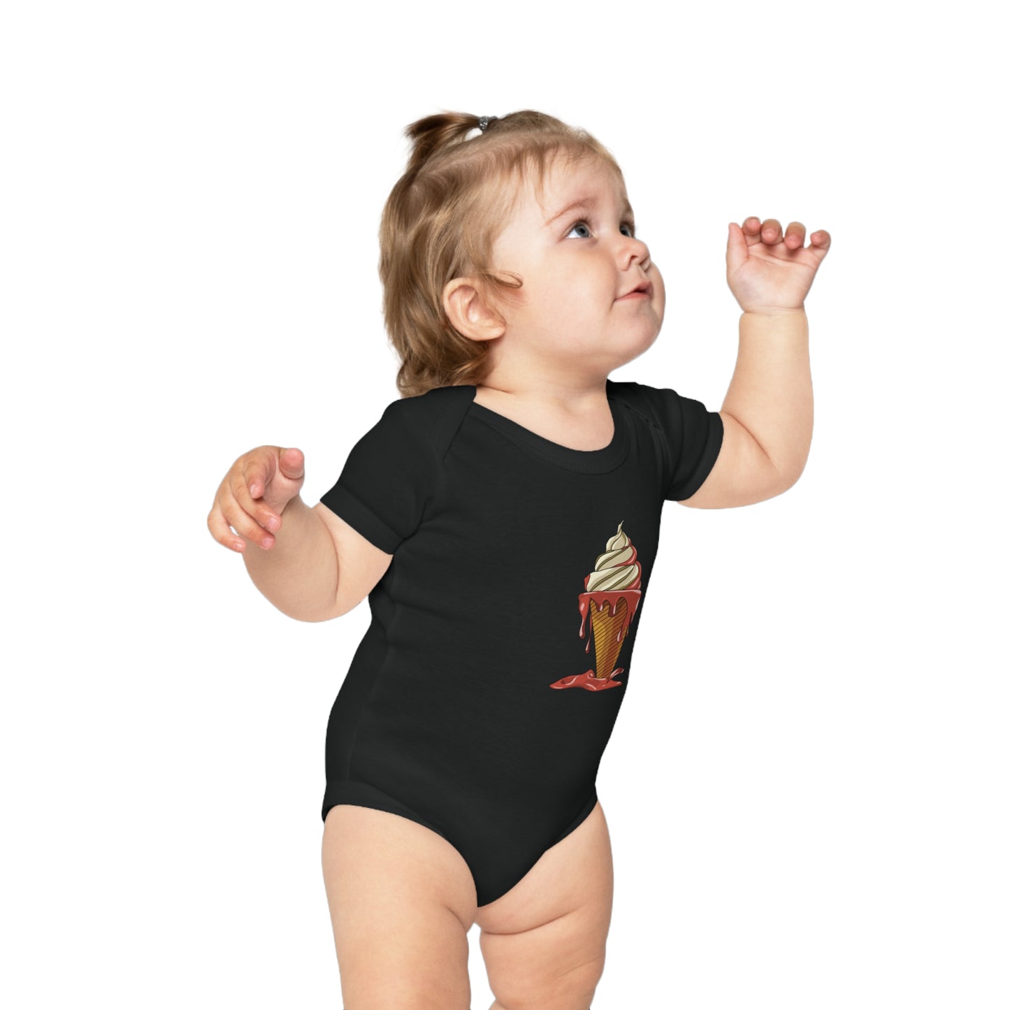 Combed Cotton Baby Bodysuit | Melting Sweet Ice Cream