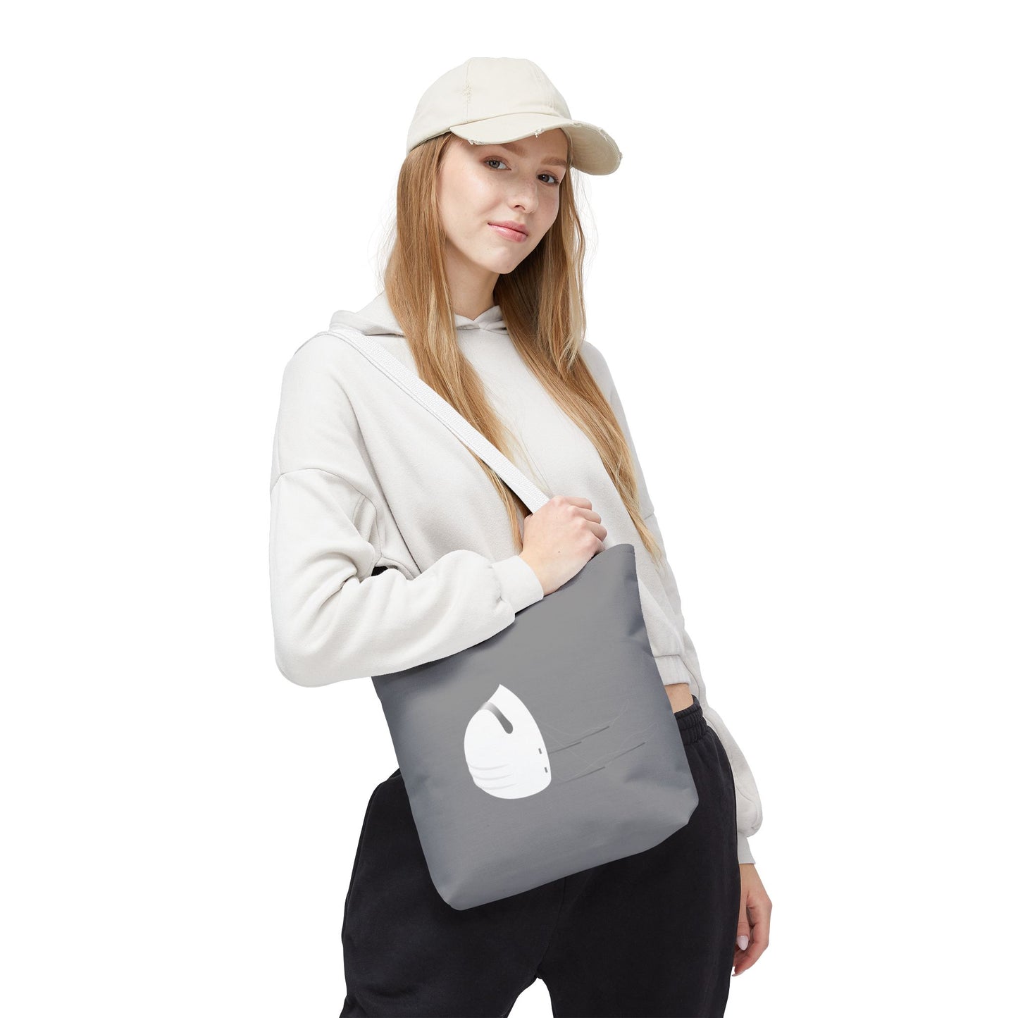 Virus Mask Statement | Artistic Tote Bag with Bold Virus Mask Design