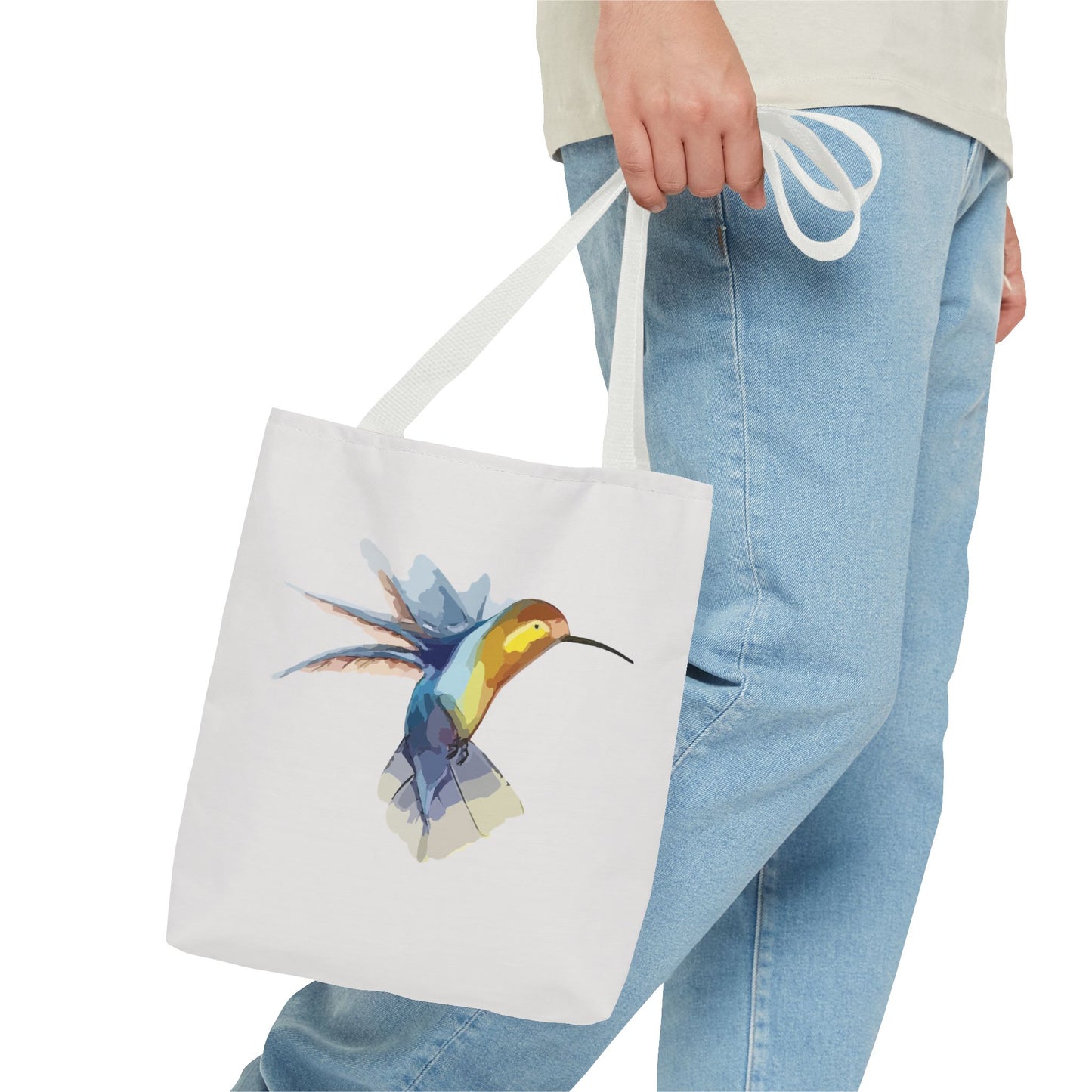 Hummingbird Art Flight | Artistic Hummingbird Tote Bag