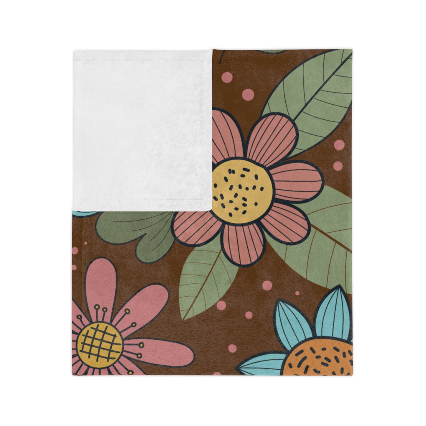 Vintage Fleabane Flower Blanket | Soft Elegance for Your Space