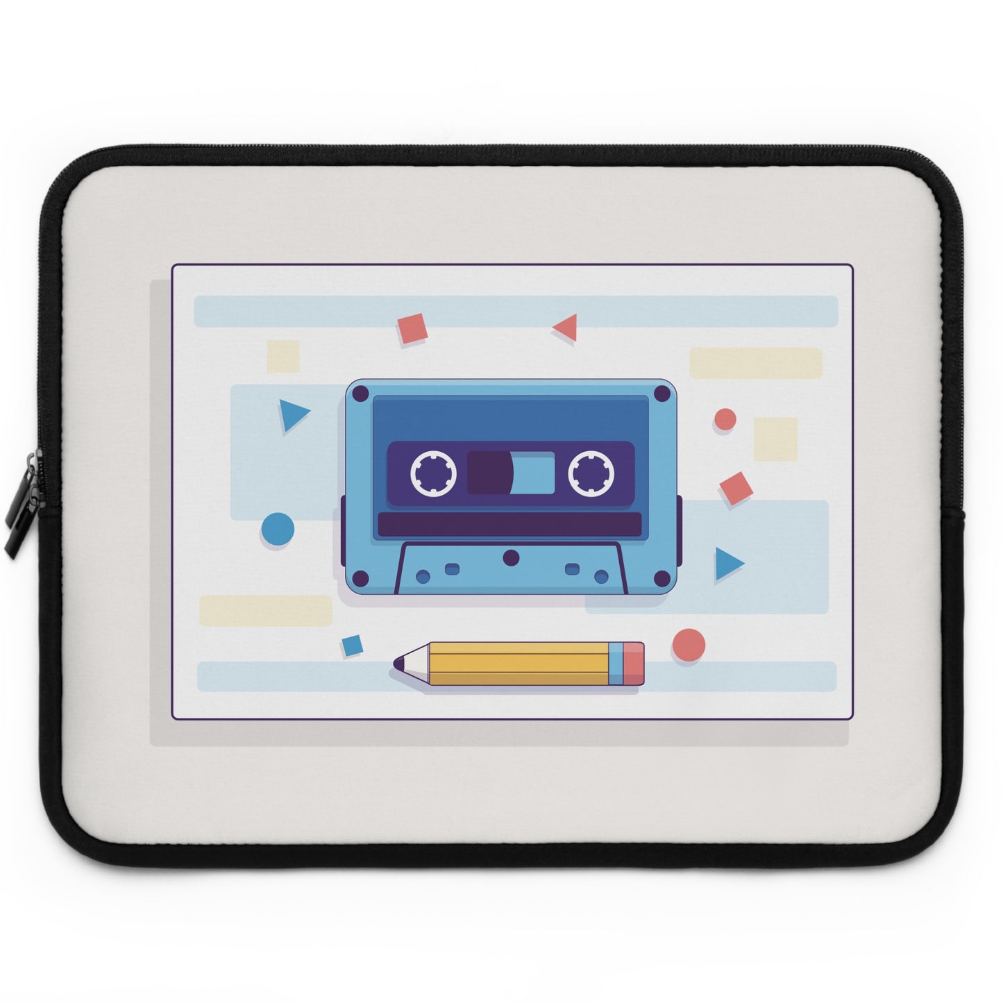 Retro Mindset | Classic Cassette Tape & Pencil Creative Laptop Sleeve