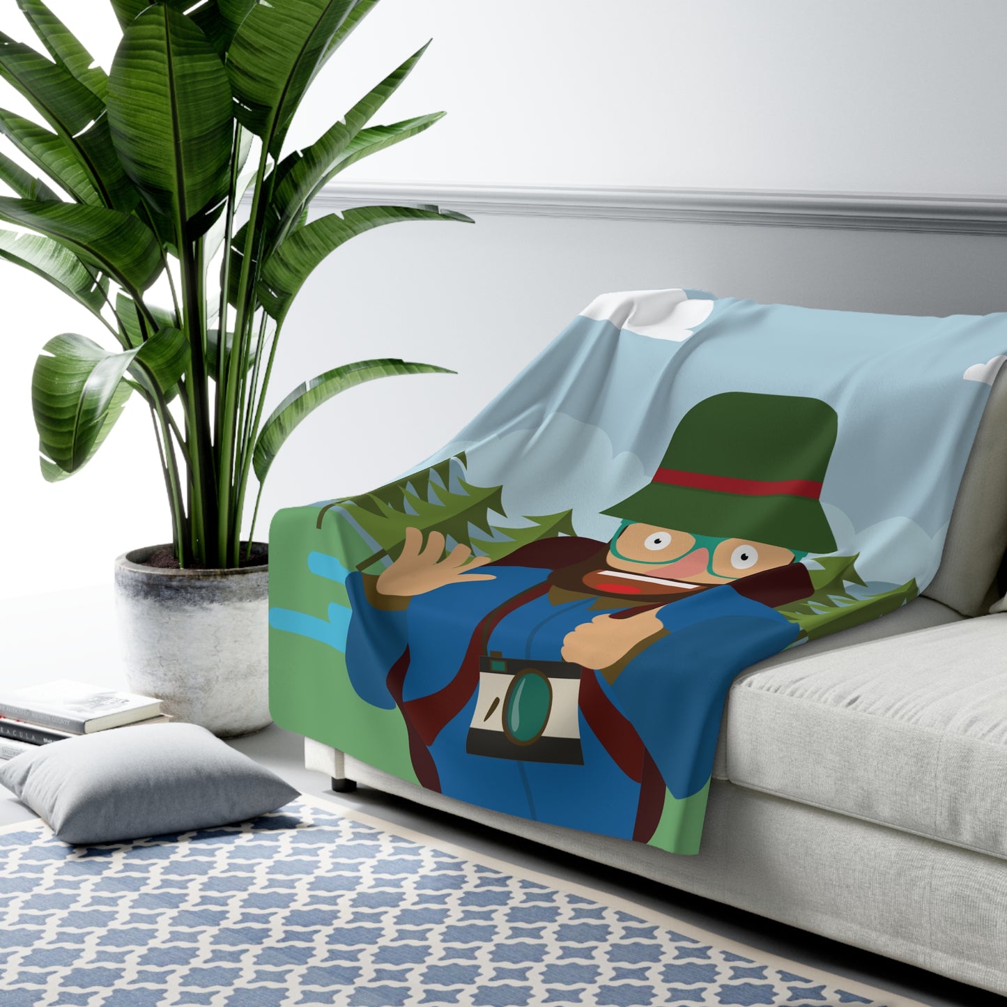 “Festive Glow Sherpa Blanket” | A Cozy Christmas Memory