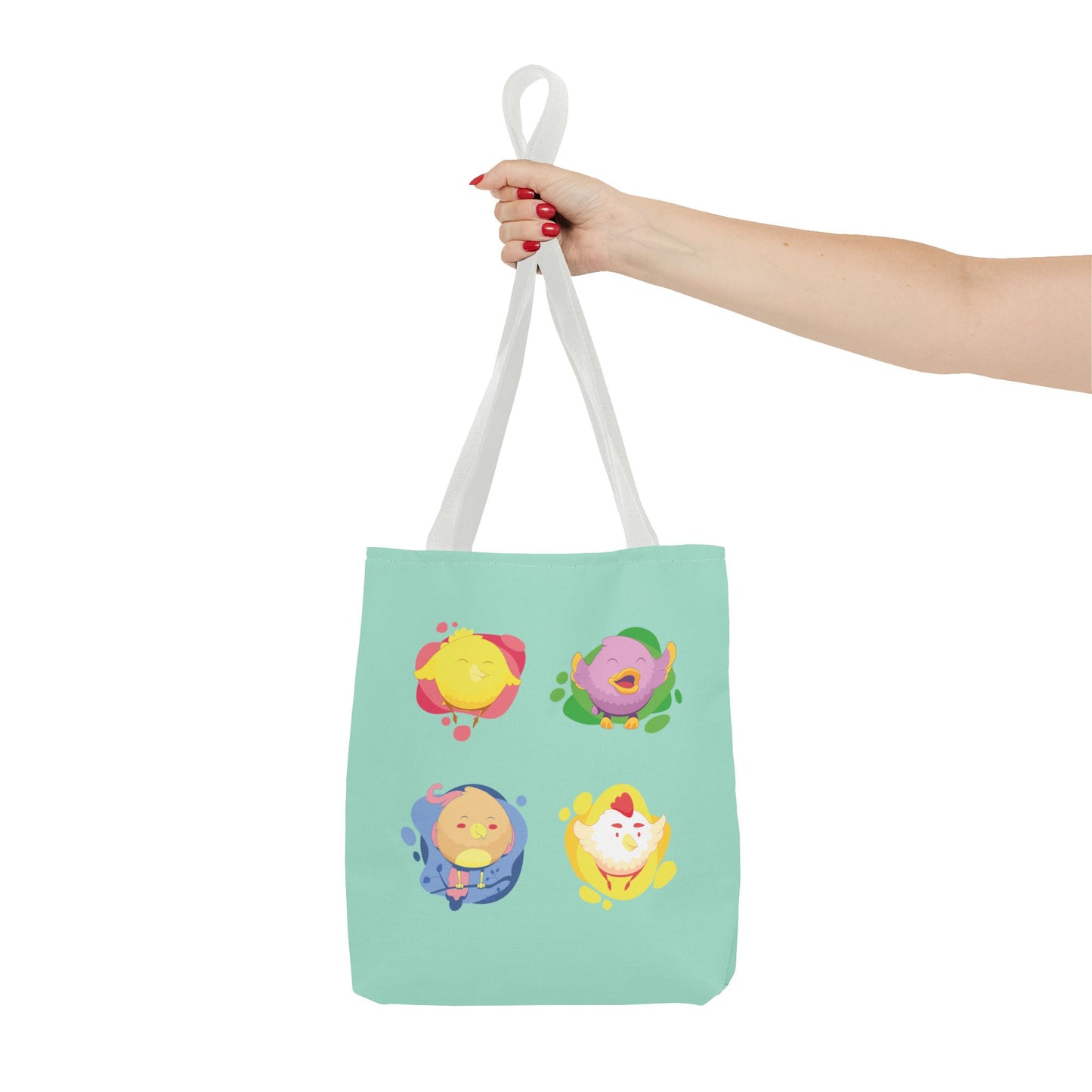 Happy Farm Friends | Cute Chicken & Parrot Tote Bag