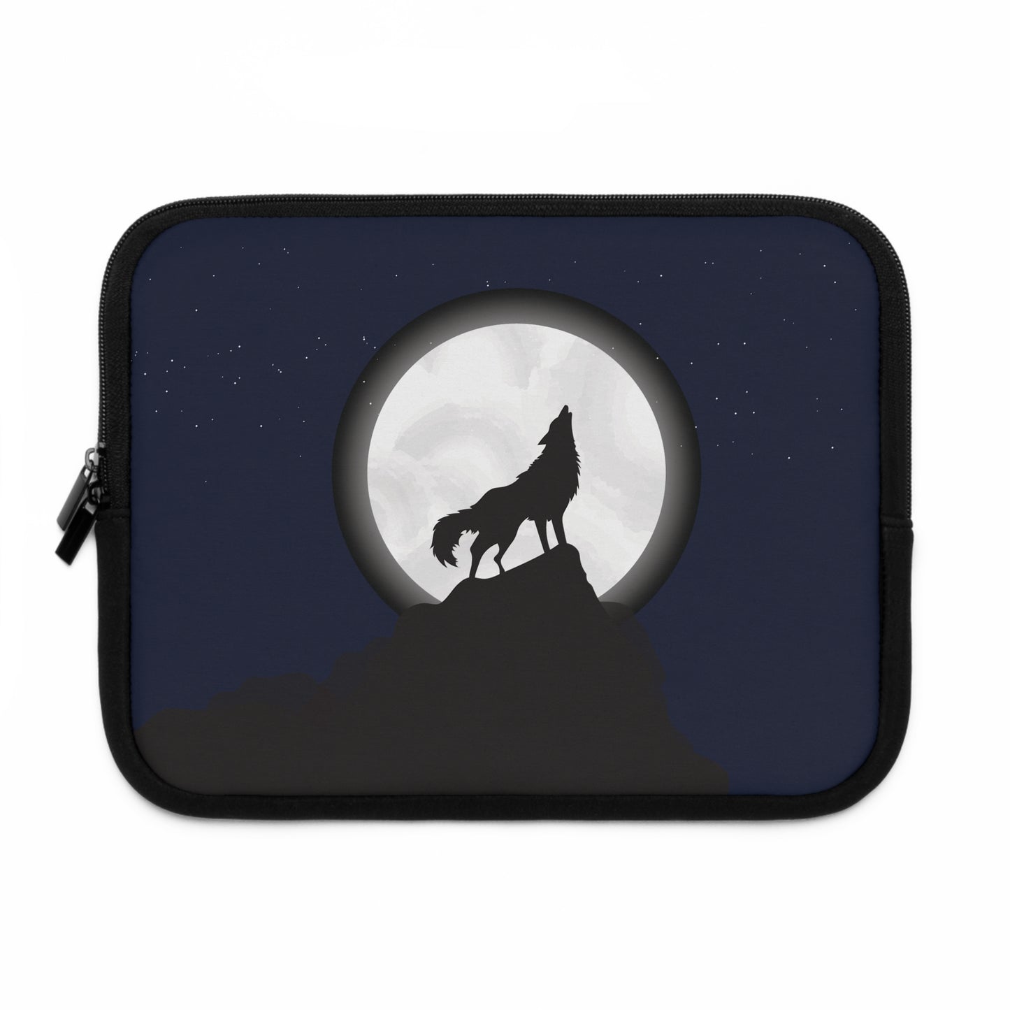 Moonlit Wolf Spirit | Wolf on Mountain Laptop Sleeve