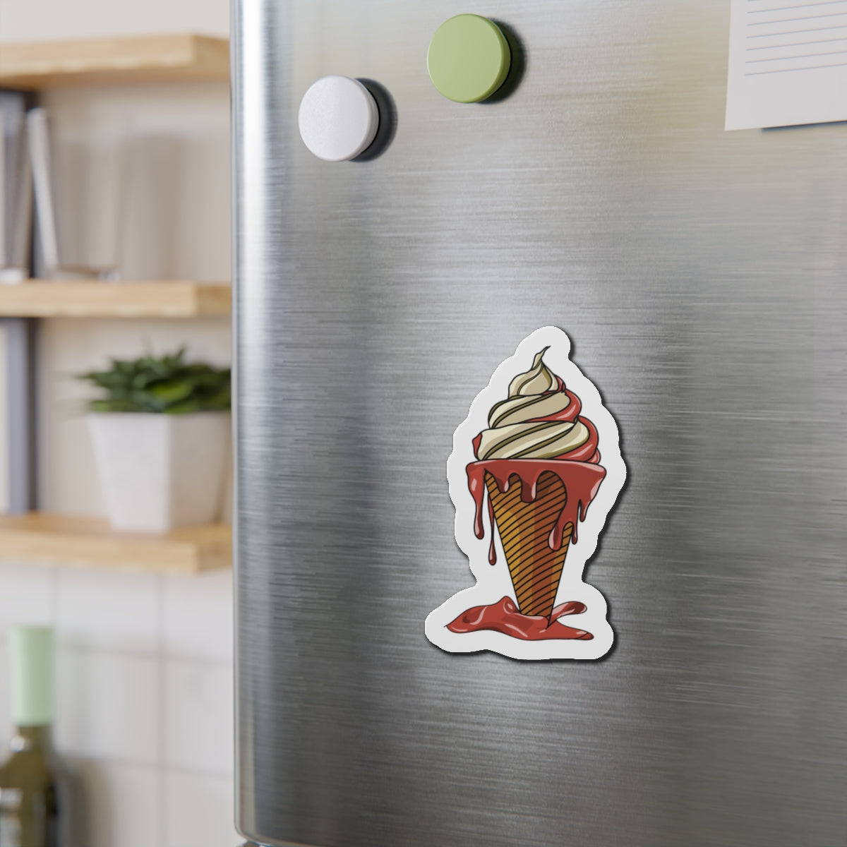 Die-Cut Magnet | Melting Ice Cream