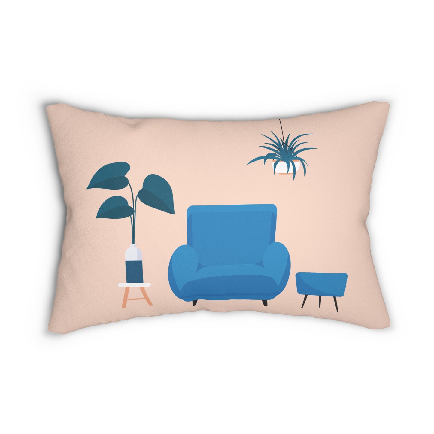 Blue Decorative Lumbar Pillow | A Stylish Accent for Every Living Space