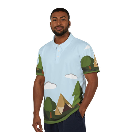 “Forest Escape” Unisex Polo Shirt | Outdoor Spirit in Style