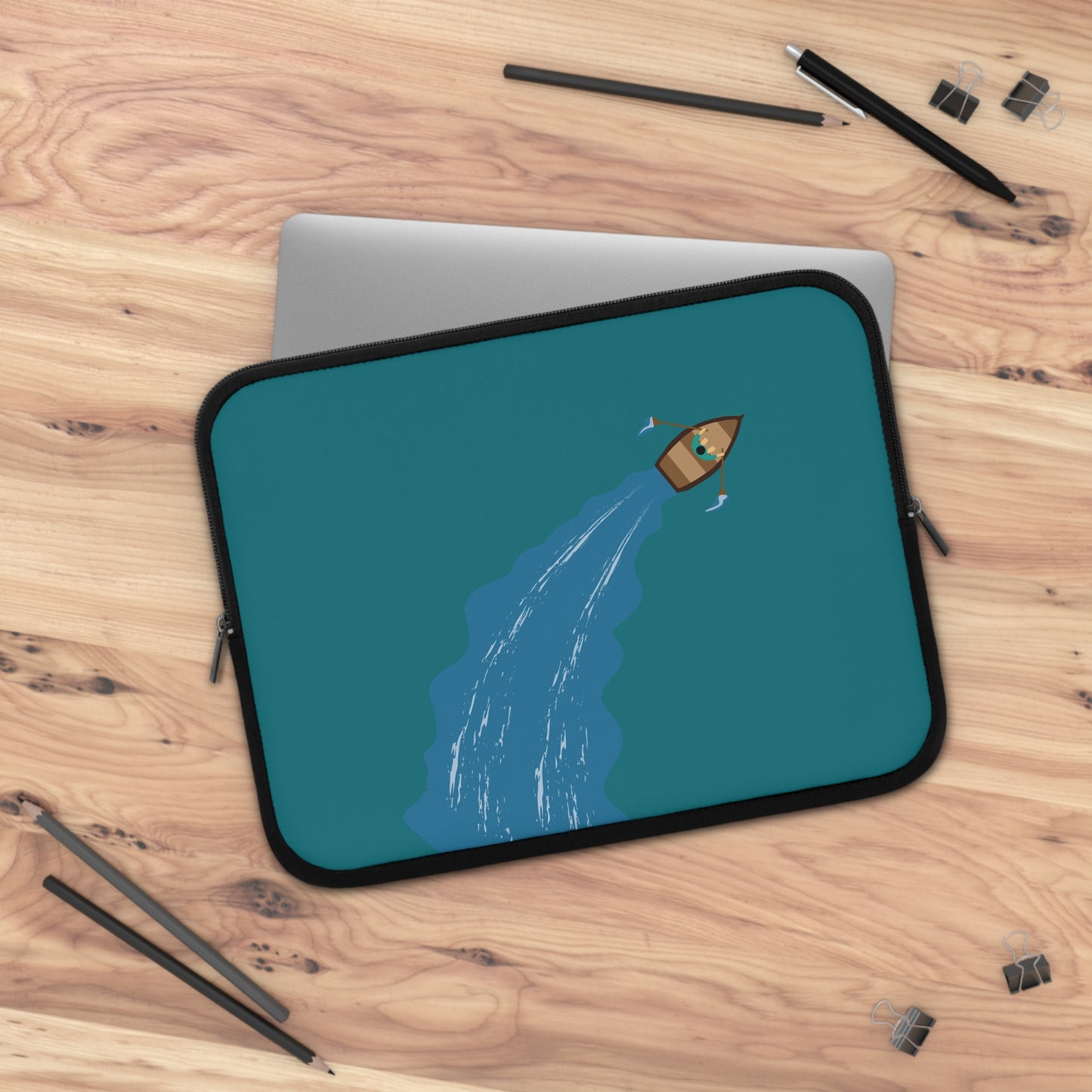 Lake Paddle Escape | Travel-Inspired Kayaking Laptop Sleeve