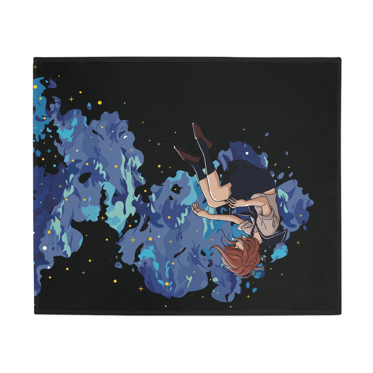 Art Plush Fleece Blanket | The Girl and the Waterfall Moment