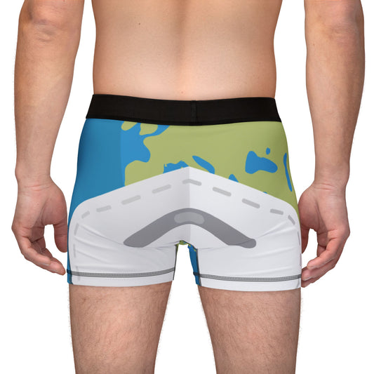Global Virus Vibes | Men’s All-Over Print Boxers | Fun Chaos From A Tiny World