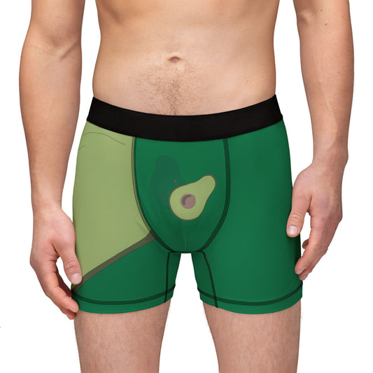 Avocado Slice Vibes | Fun & Playful Men’s Boxer Shorts with Avocado Slice Print