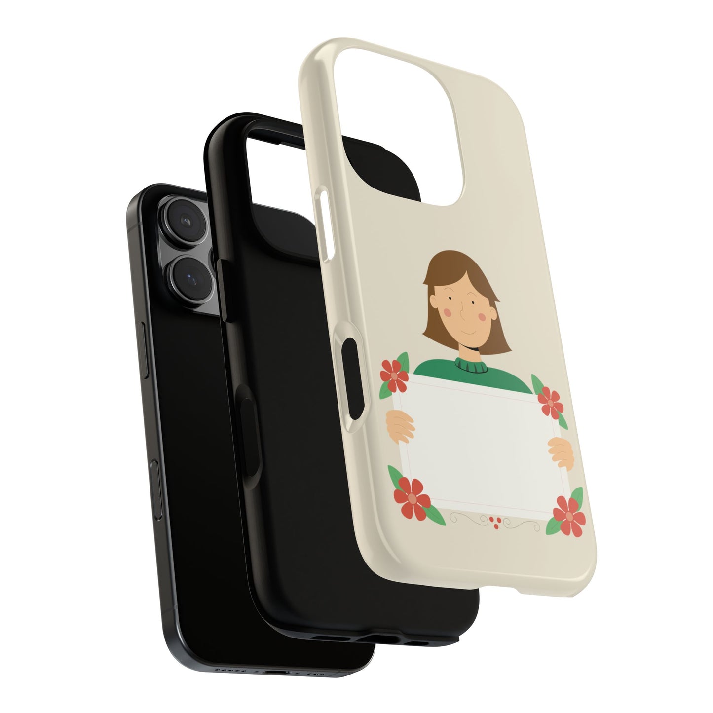 “Message in Style” Tough Phone Case | Girl with Sign